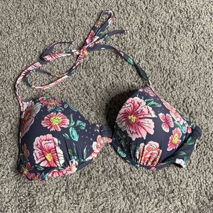 floral padded bikini top